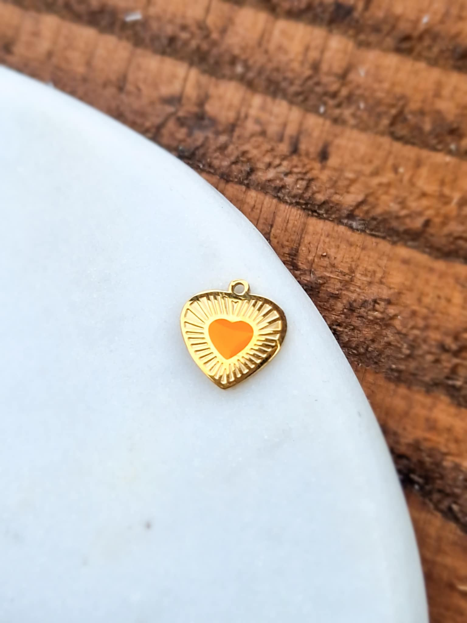 Charm Coeur Orange