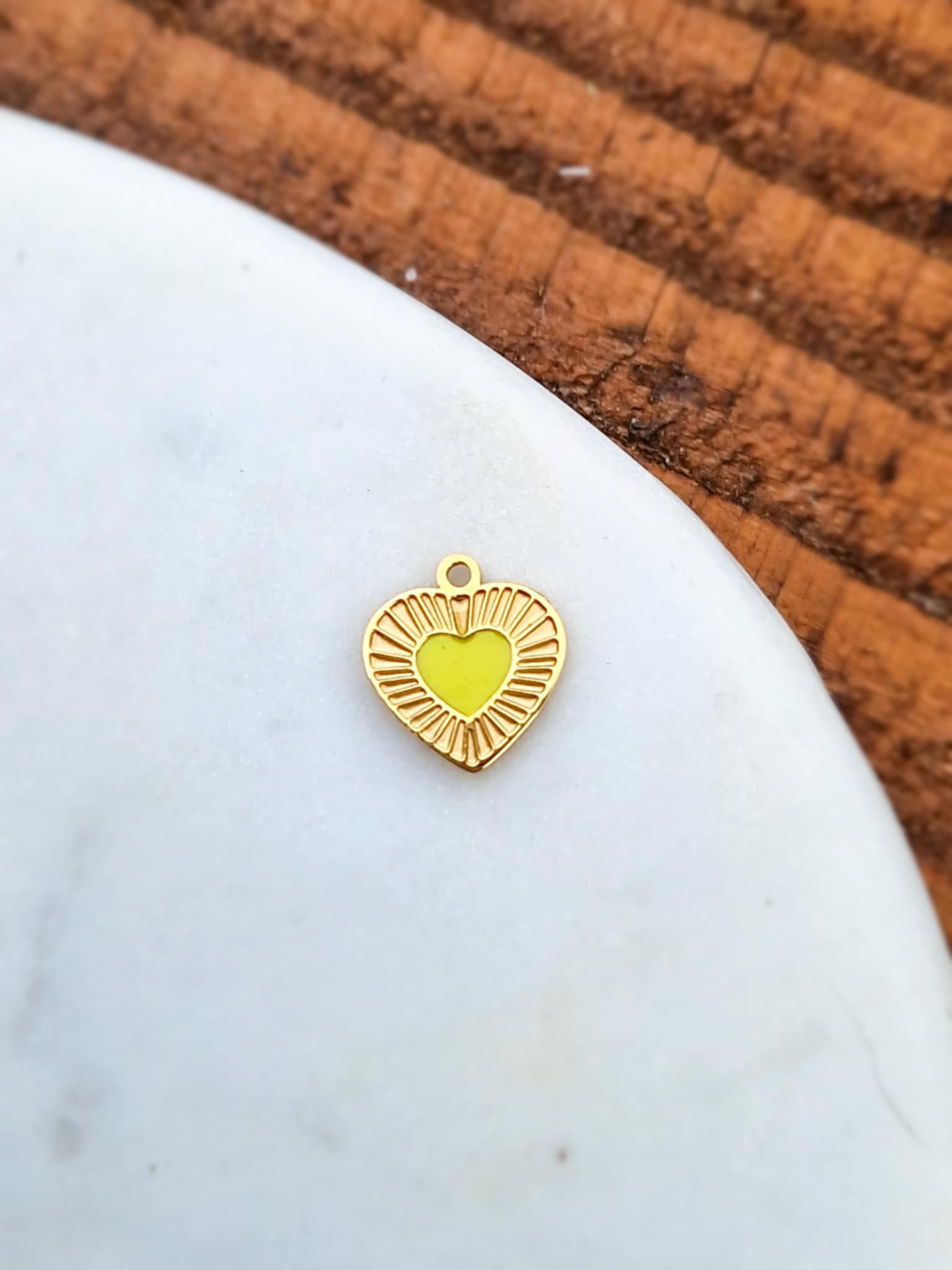 Charm Coeur Jaune