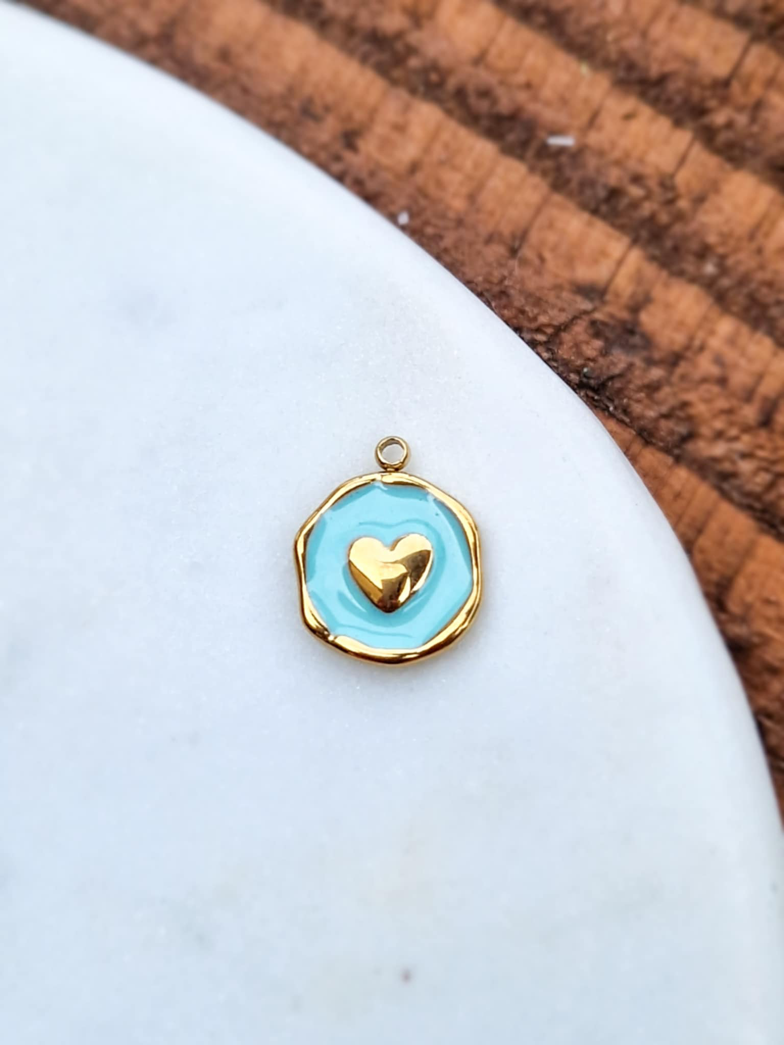 Charm Coeur Turquoise