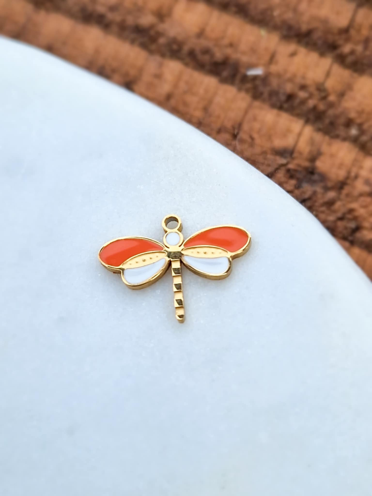 Charm Libellule Orange