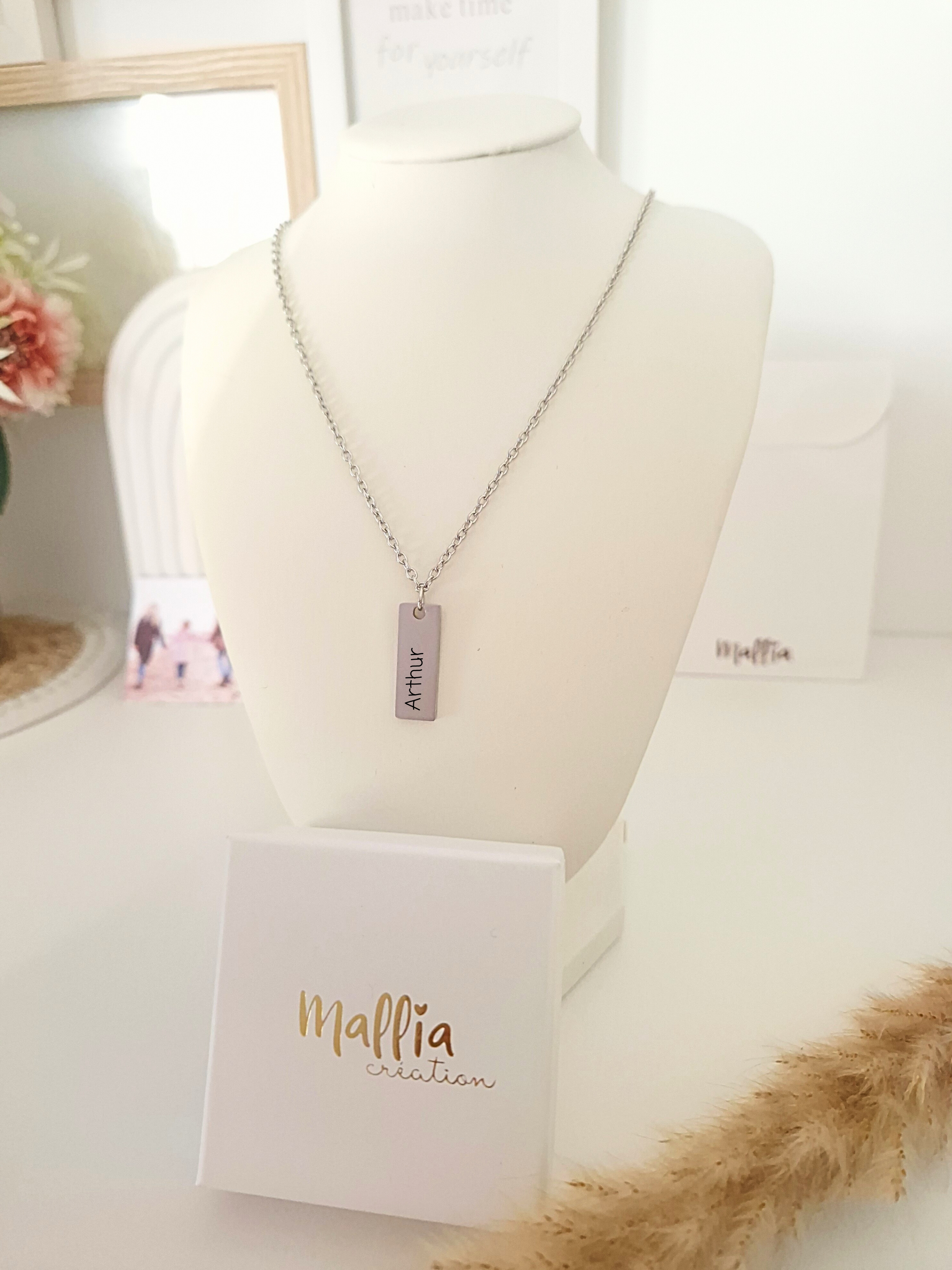 Collier Plaque Homme