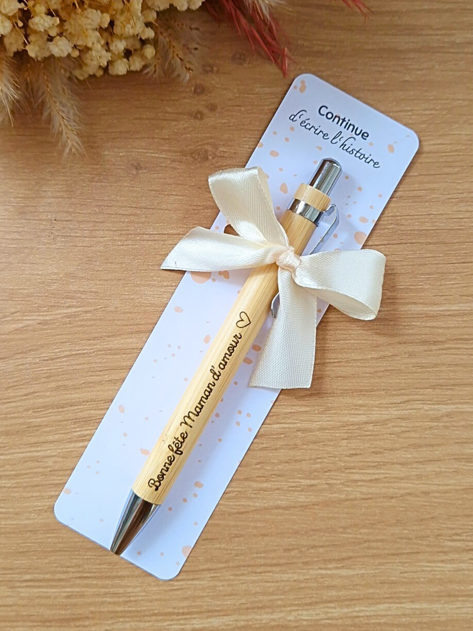 Stylo en bambou à personnaliser