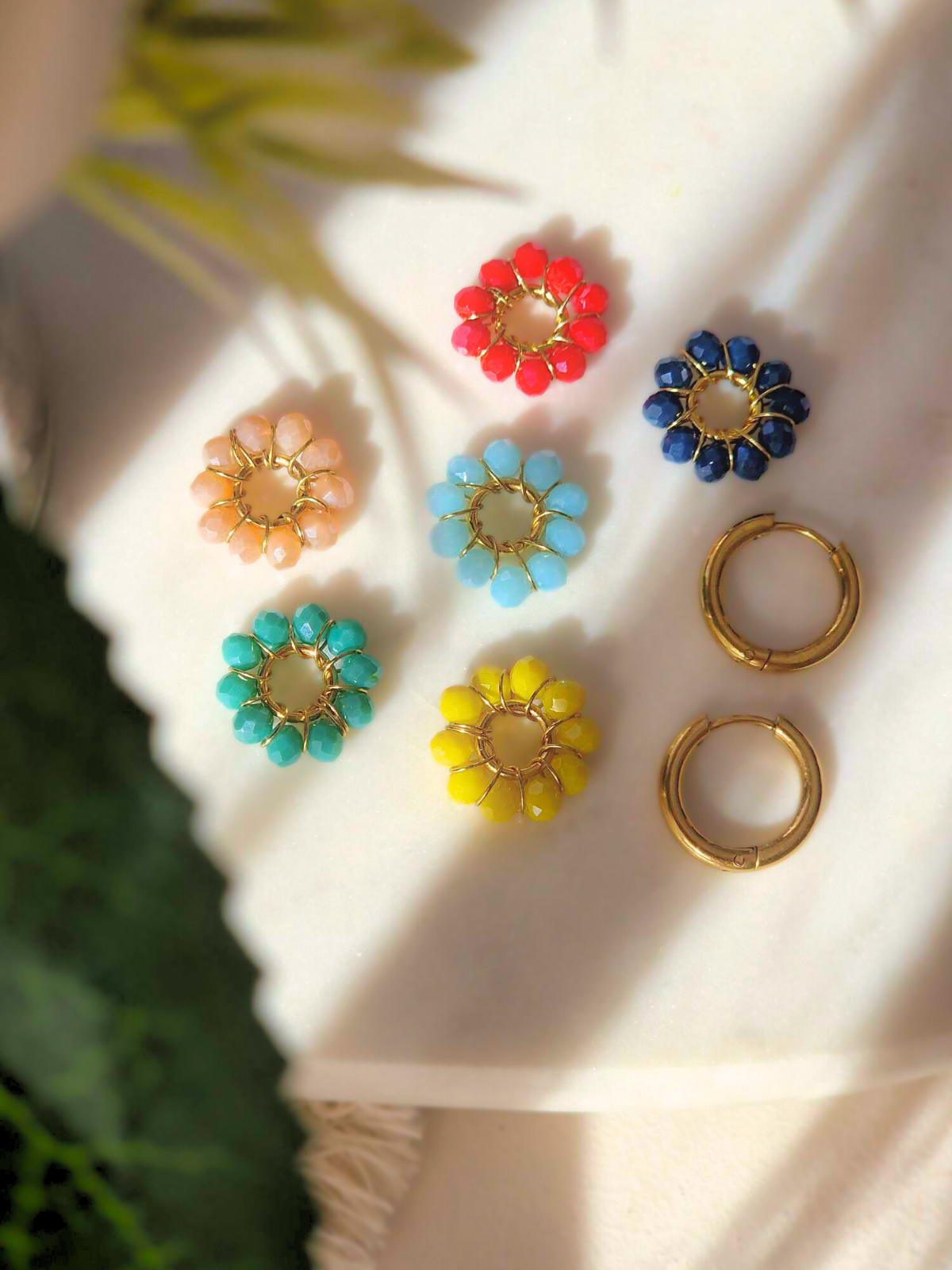 Boucles d'oreille - Fleur interchangeables