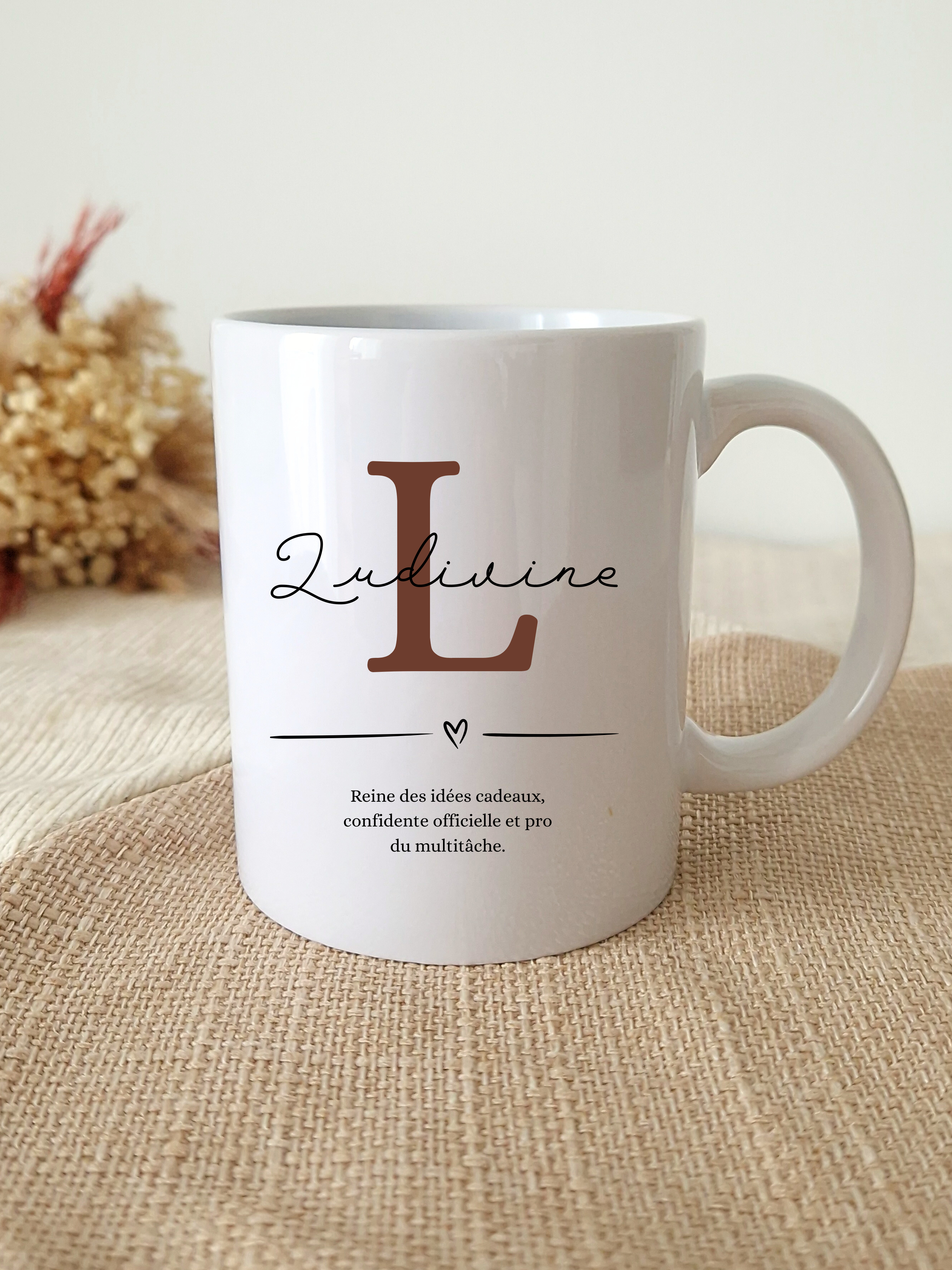 Mug personnalisé - Initiale, prénom