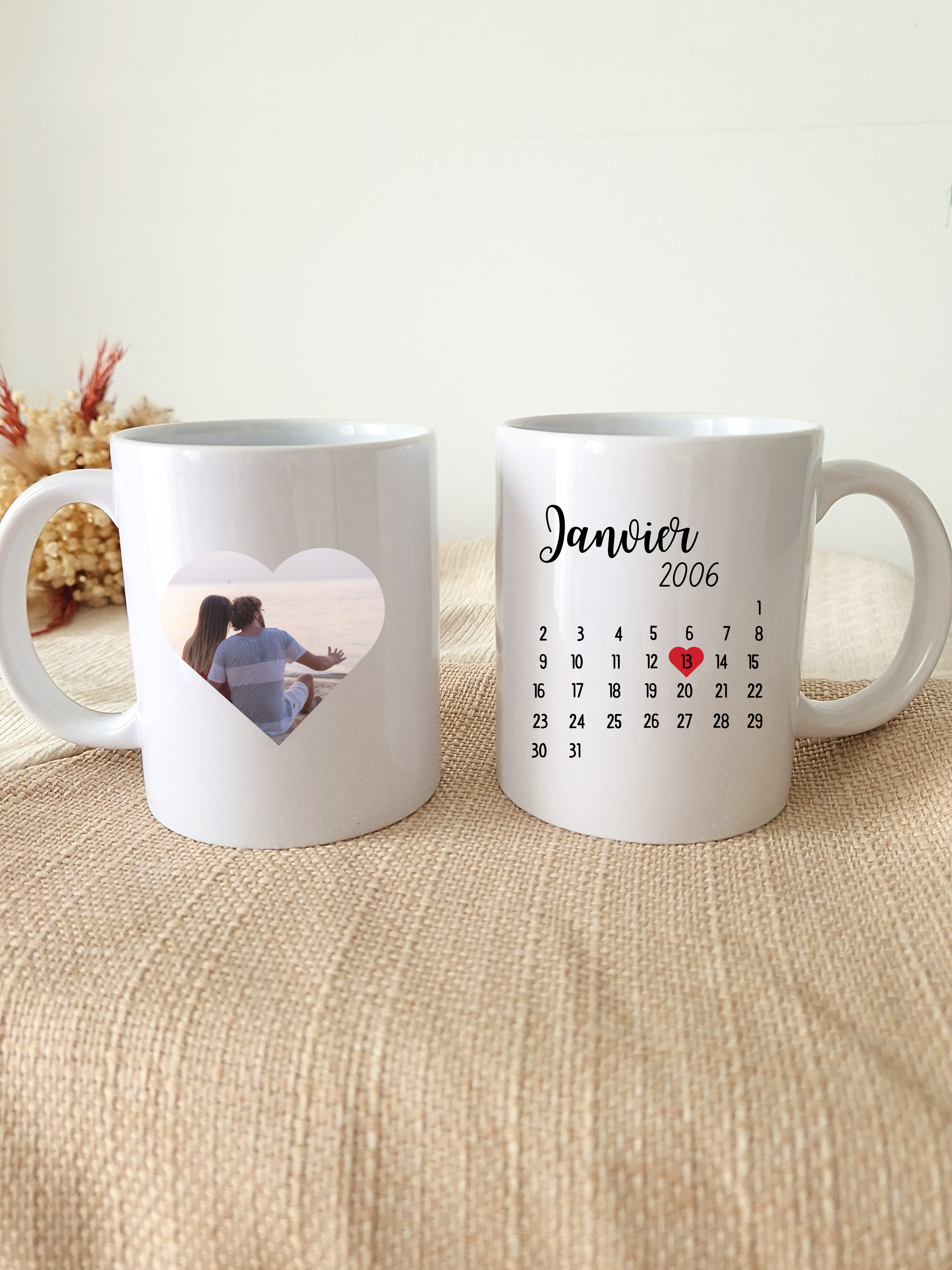 Mug personnalisé - calendrier spécial