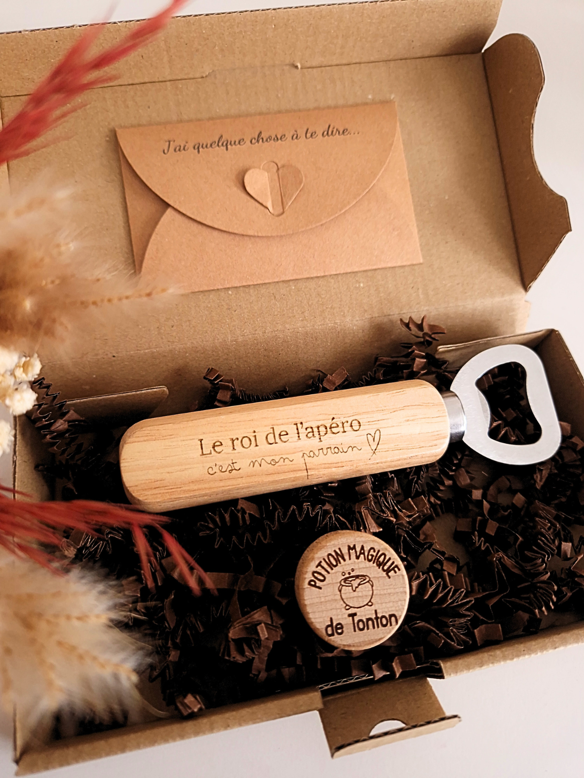 Box Cadeau “Apéro Personnalisé” - Décapsuleur et bouchon