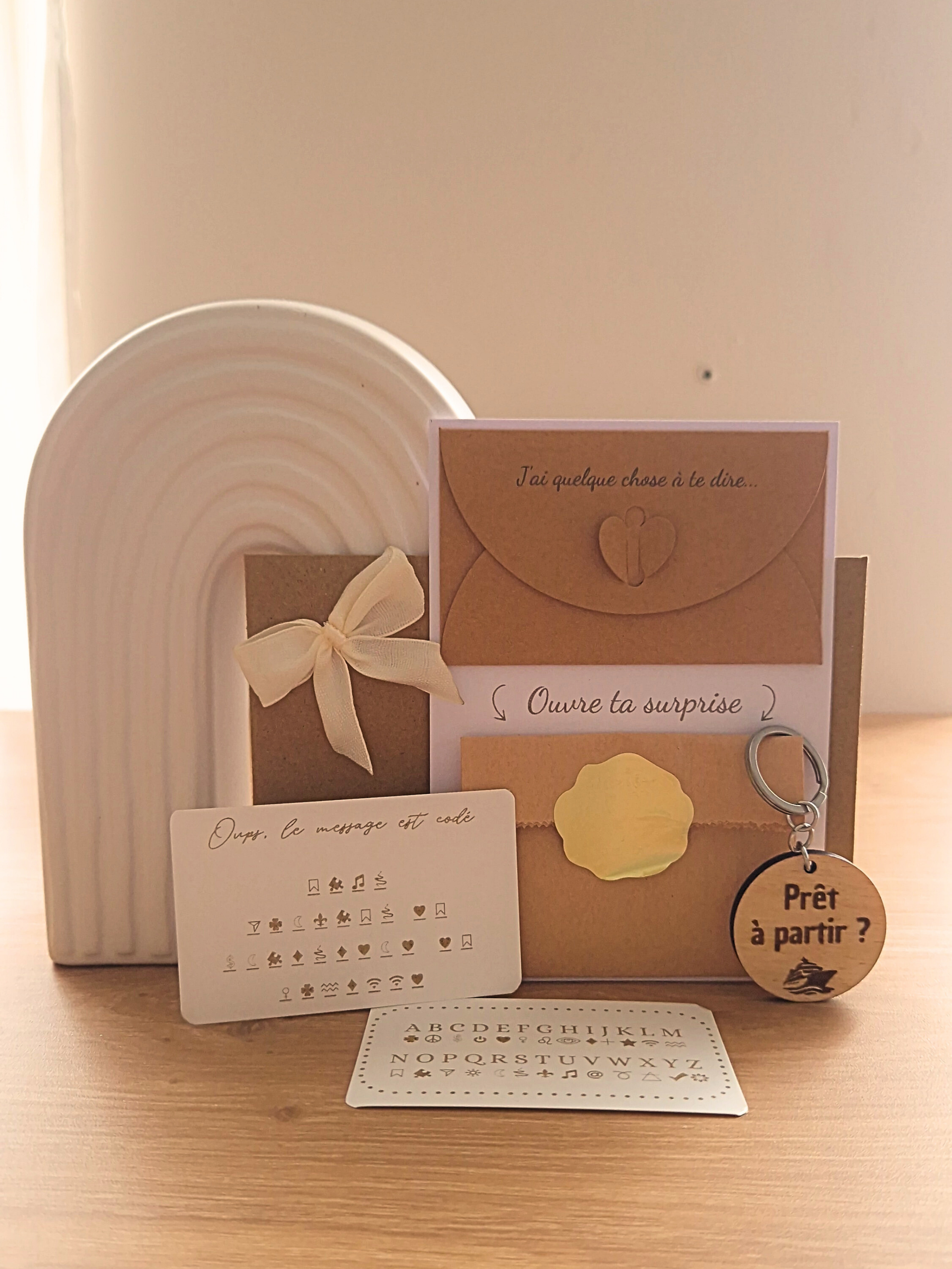 Enveloppe Mystère & Porte-Clés Personnalisé