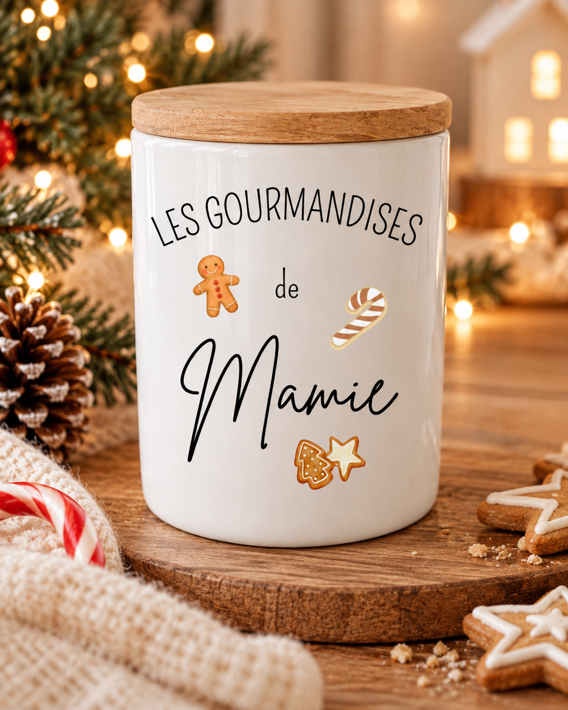 Pot personnalisé - Les gourmandises de Noël