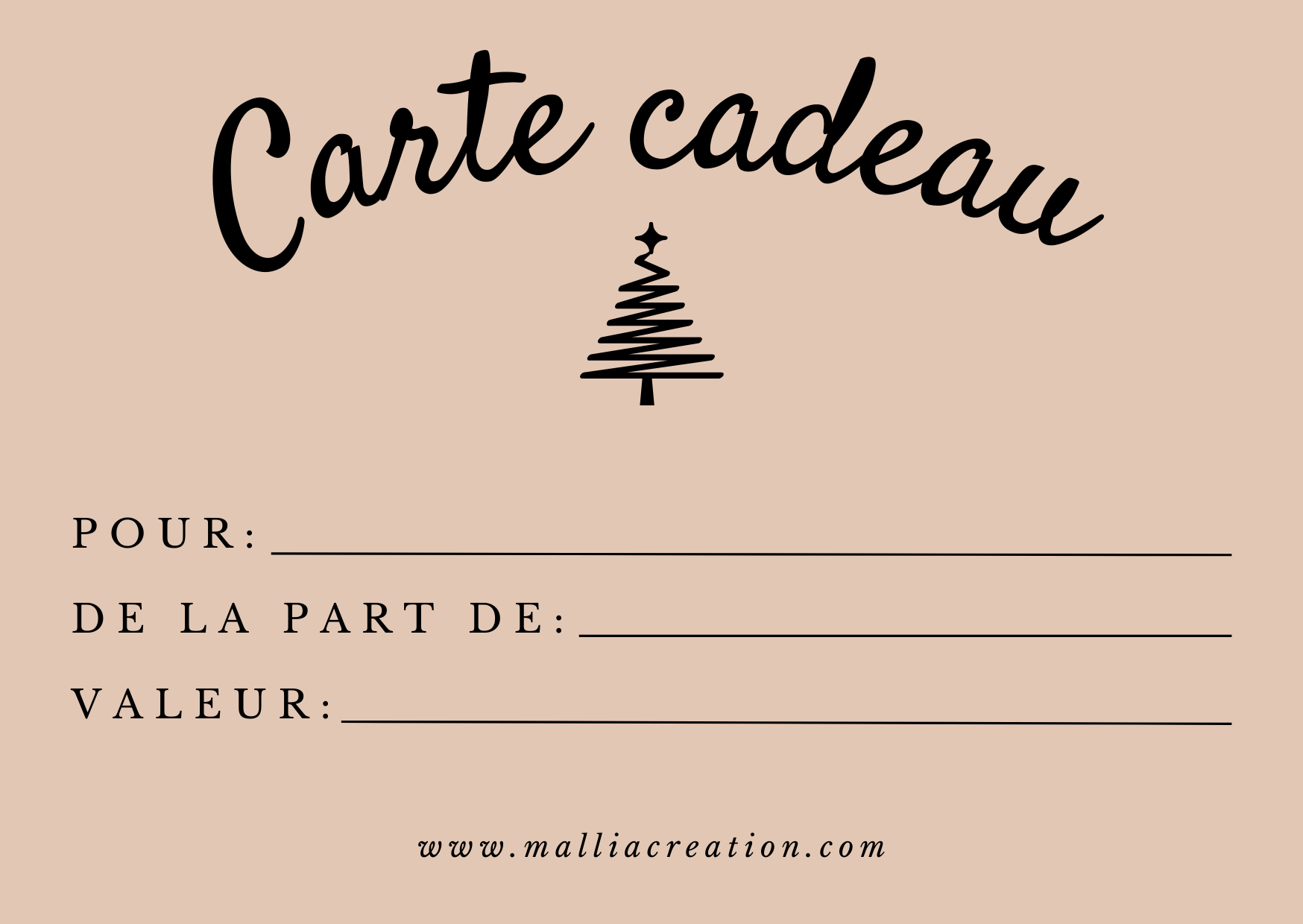 E-carte cadeau Mallia Création