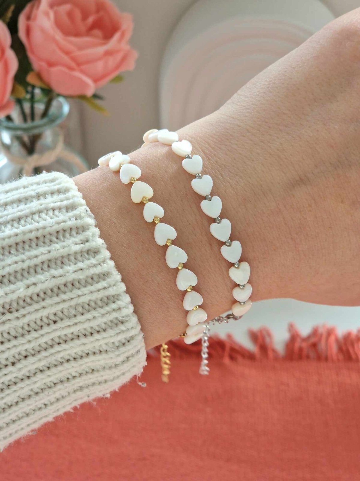 Bracelet COEUR NACRÉ - malliacreation