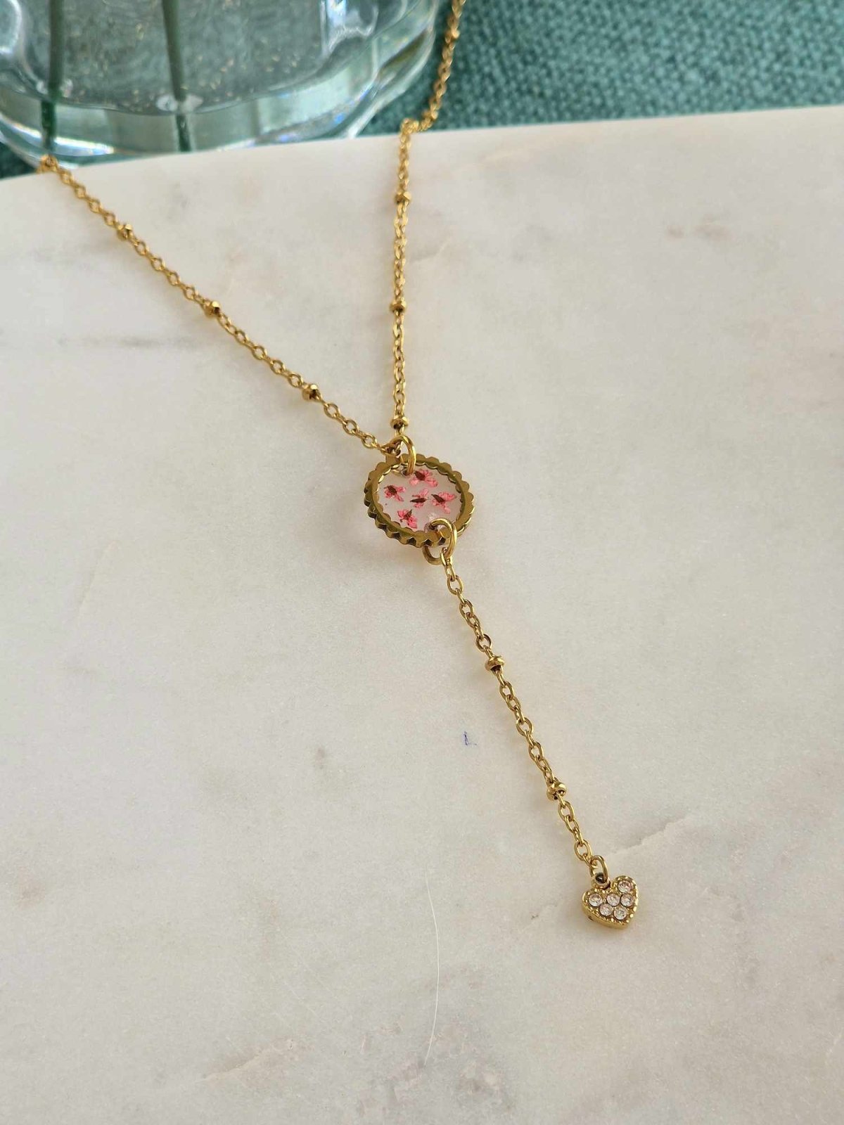 Collier TAL en fleur séchée - malliacreation