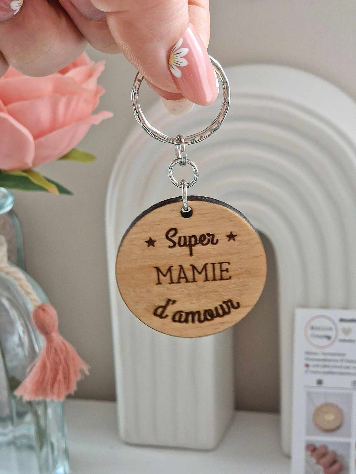 Porte clé SUPER - malliacreation
