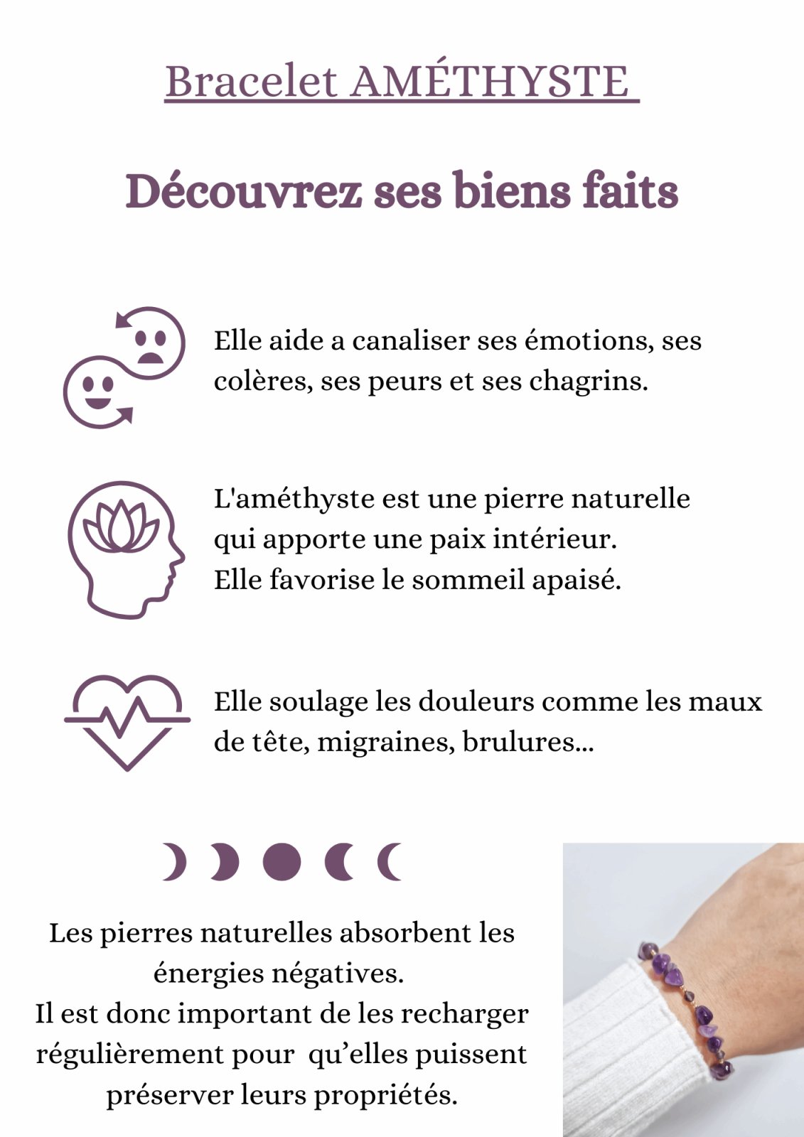 Bracelet en pierres naturelles - malliacreation
