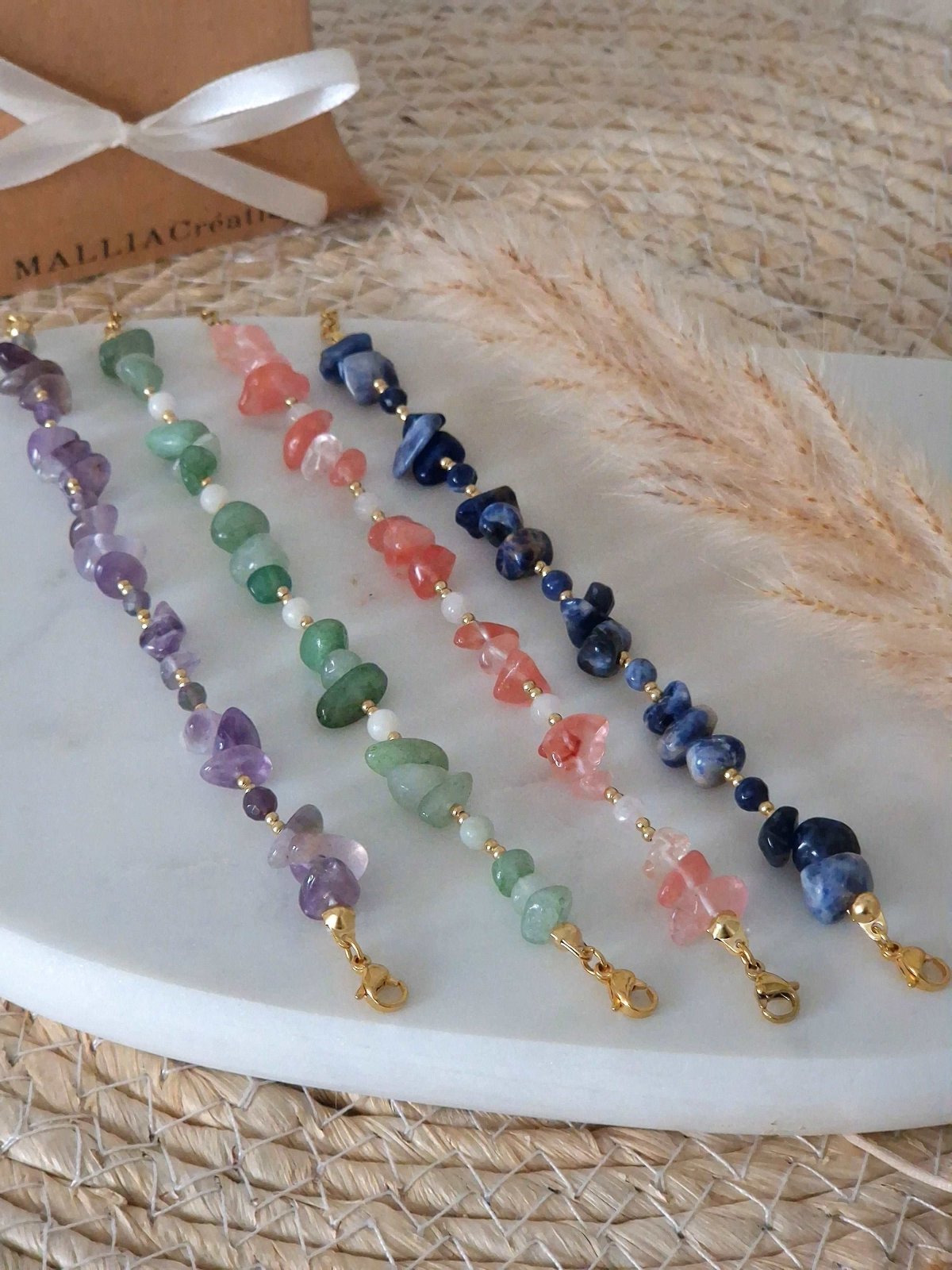 Bracelet en pierres naturelles - malliacreation